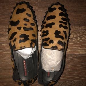 Prada calf hair studded skater sneaker